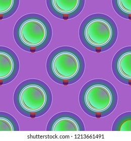 Cup of coffee or tea on background seamless pattern.