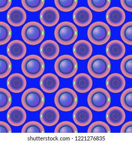 Cup of coffee or tea on background seamless pattern.