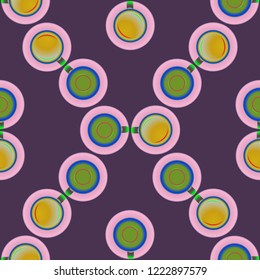 Cup of coffee or tea on background seamless pattern.