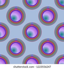 Cup of coffee or tea on background seamless pattern.