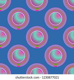 Cup of coffee or tea on background seamless pattern.