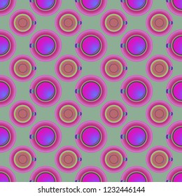 Cup of coffee or tea on background seamless pattern.