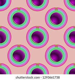 Cup of coffee or tea on background seamless pattern.