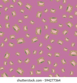Cup of coffee or tea on background seamless pattern.