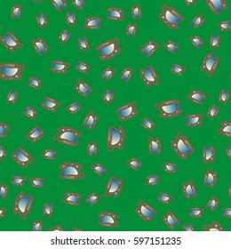 Cup of coffee or tea on background seamless pattern.