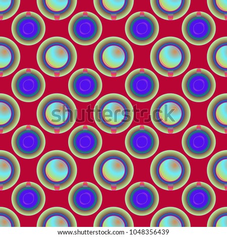 Cup of coffee or tea on background seamless pattern.