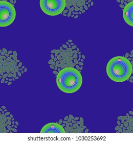 Cup of coffee or tea on beans background seamless pattern.