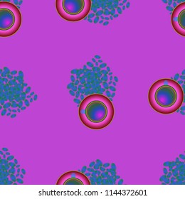 Cup of coffee or tea on beans background seamless pattern.