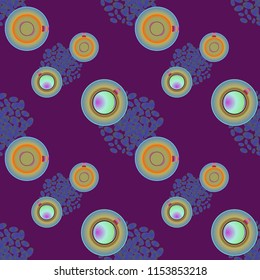 Cup of coffee or tea on beans background seamless pattern.