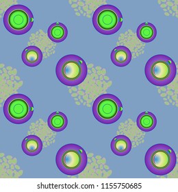 Cup of coffee or tea on beans background seamless pattern.