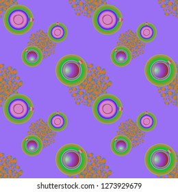Cup of coffee or tea on beans background seamless pattern.