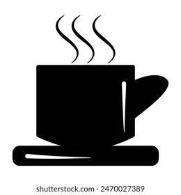 cup of coffee and tea silhouette