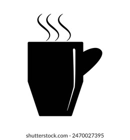 cup of coffee and tea silhouette