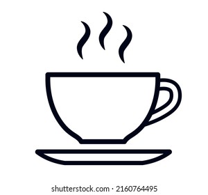 Cup of coffee tea or soup icon