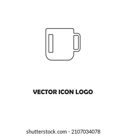 cup of coffee tea with steam line icon black on white