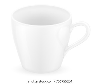 cup for coffee and tea stock vector illustration isolated on white background