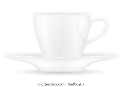 cup for coffee and tea stock vector illustration isolated on white background