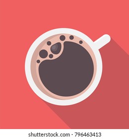 Cup of coffee, tea - top view
