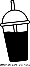 Cup coffee tea vector icon