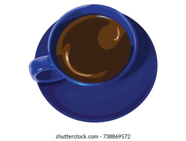 Cup of coffee or tea vector illustration 
