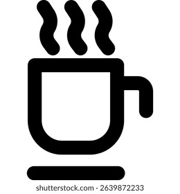 Cup a Coffee or Tea. Vector Line Icon
