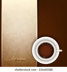 Cup of coffee, top view