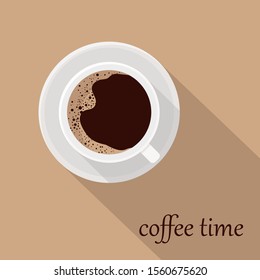 cup of coffee top view.
Americano 