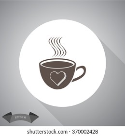 Cup of coffee  - Valentine's Day vector icon