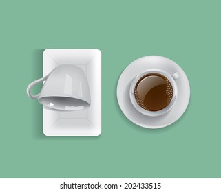 Cup of coffee vector
