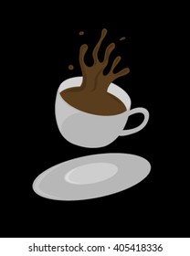 Cup and coffee vector art