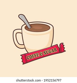 Eine Tasse Kaffee-Vektorgrafik-Design