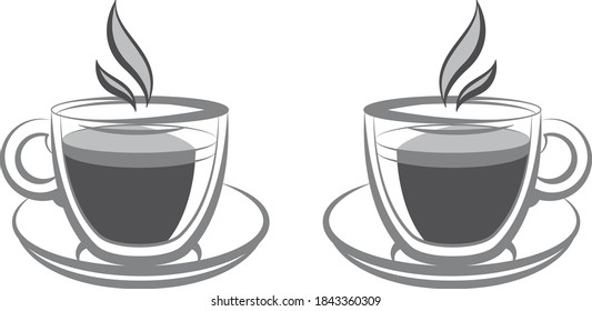 taza con arte vector café e ilustración