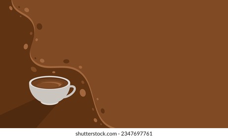 cup of coffee vector background with copy space for text suitable for coffee day celebration and more