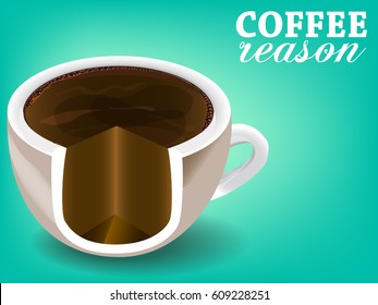 Cup of coffee vector color design