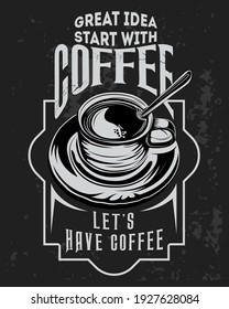 una ilustración de diseño de taza de café, vector de café