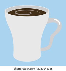 A cup of coffee vector design on illustration plate.