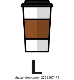 Cup of Coffee. Vector Flat Icon Illustration