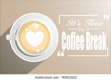 Cup of coffee - vector flat illustration