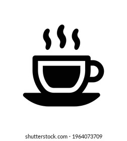 Eine Tasse Kaffee-Vektorgrafik. Symbol für heißes Getränk.