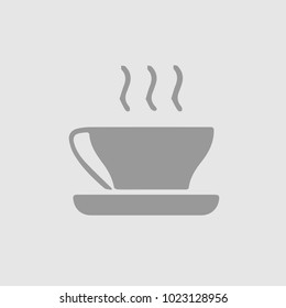 Cup of coffee vector icon eps 10. Simple isolated illustration.