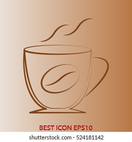 cup of coffee, vector icon, eps10