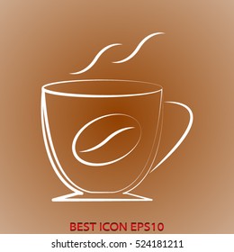 cup of coffee, vector icon, eps10