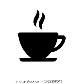 Cup of coffee vector icon. Coffee cup illustration sign. Coffee symbol or logo.