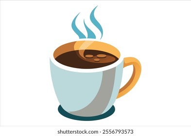 cup of coffee vector,  icon vector illustration, cup of coffee silhouette of a cup of coffee  isolated on a white background, eps, png,   vector, silhouette,