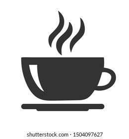 Cup of coffee vector icon isolated on white background
