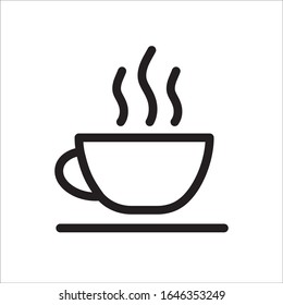 Cup of coffee vector icon. Mug vector icon. Cup of tea vector flat sign design. Cup symbol pictogram 