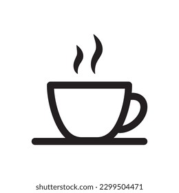 Cup of coffee vector icon. Mug vector icon. Cup of tea vector flat sign design. Cup symbol pictogram. UX UI icon