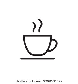 Cup of coffee vector icon. Mug vector icon. Cup of tea vector flat sign design. Cup symbol pictogram. UX UI icon