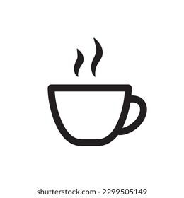 Cup of coffee vector icon. Mug vector icon. Cup of tea vector flat sign design. Cup symbol pictogram. UX UI icon