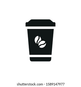 cup of coffee vector icon on white background
